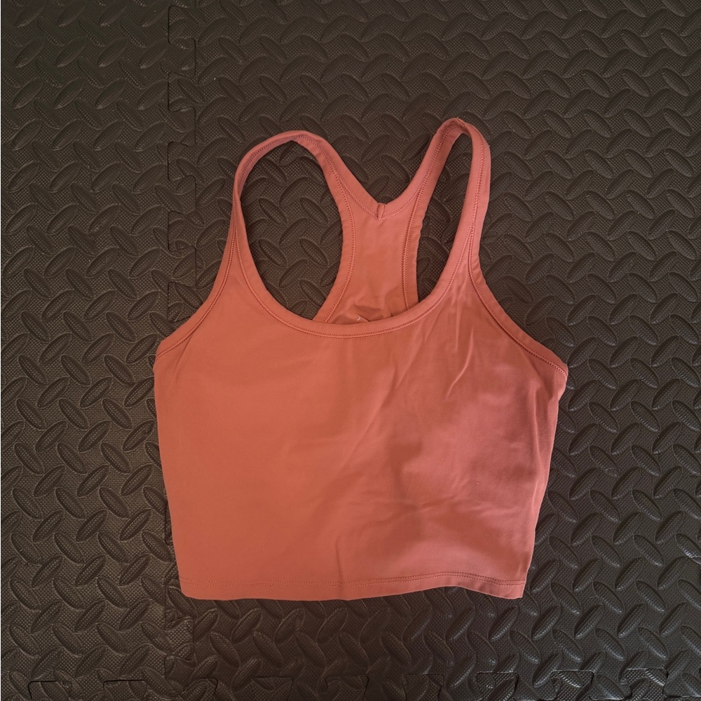 Women’s Racerback Crop Tank - Rust
